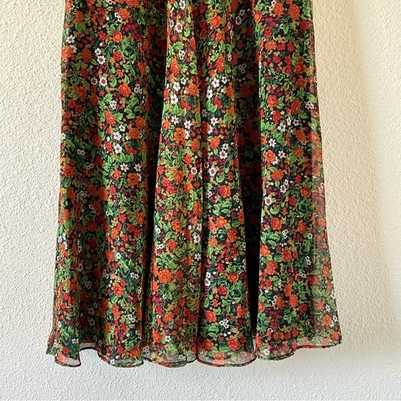 Anthony Muto Women’s VTG Midi Skirt Measures 26” waist Dixie Floral Print Modest - Picture 7 of 13